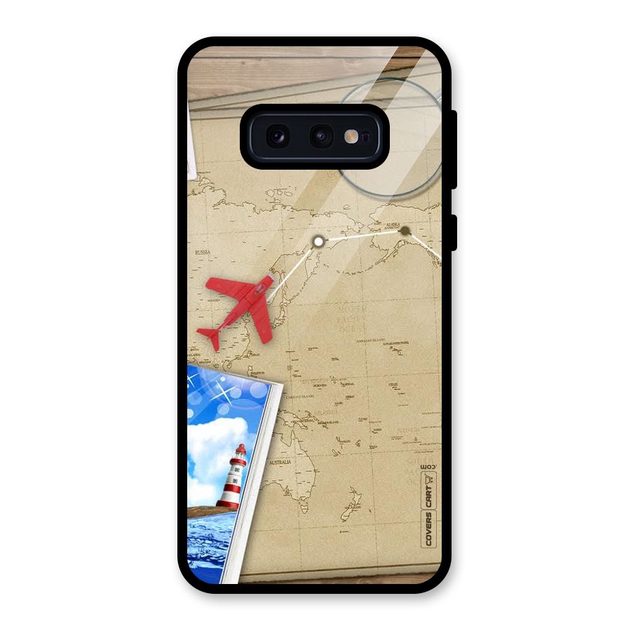Summer Travel Glass Back Case for Galaxy S10e