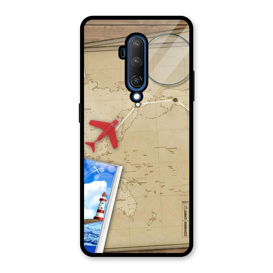 Summer Travel Glass Back Case for OnePlus 7T Pro