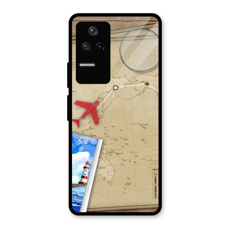 Summer Travel Glass Back Case for Poco F4 5G