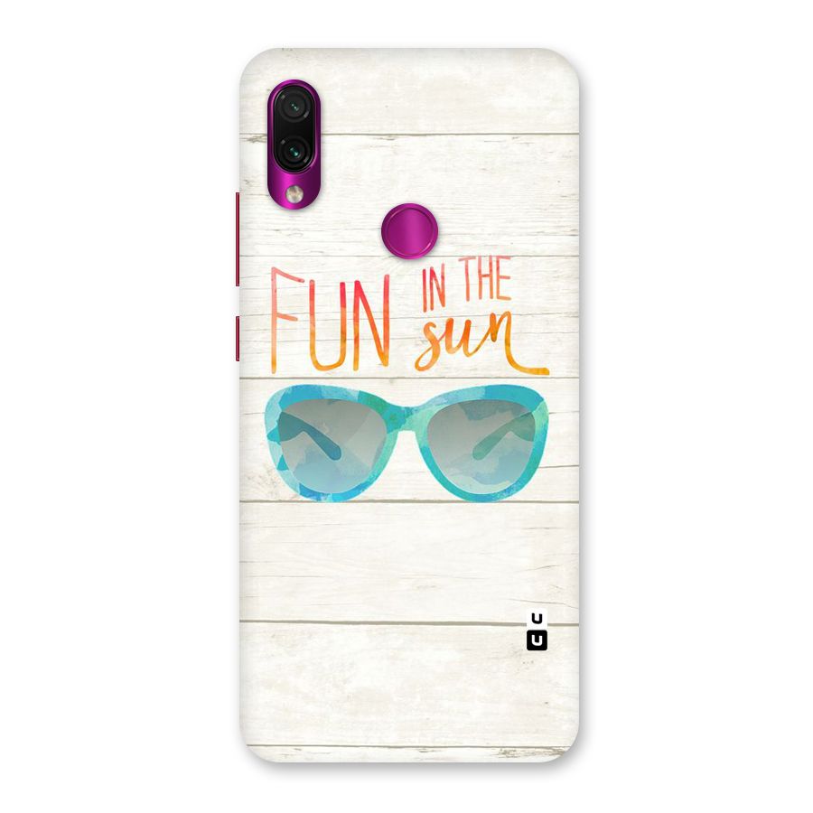 Sun Fun Back Case for Redmi Note 7 Pro