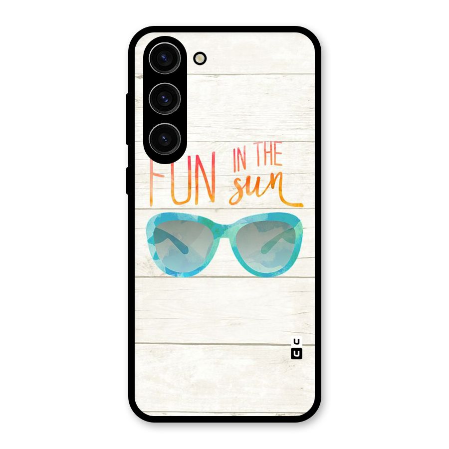 Sun Fun Glass Back Case for Galaxy S23 Plus
