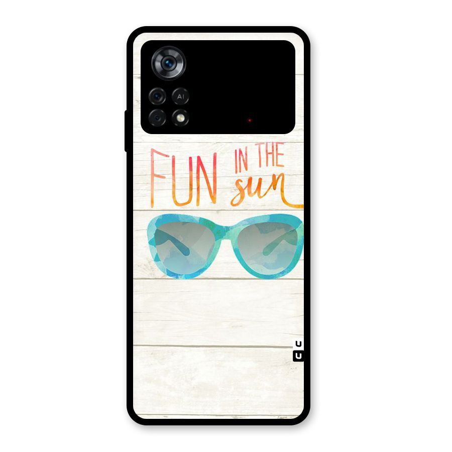 Sun Fun Glass Back Case for Poco X4 Pro 5G