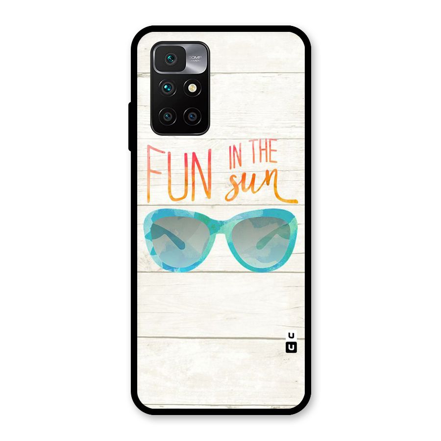Sun Fun Glass Back Case for Redmi 10 Prime