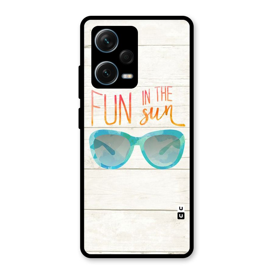 Sun Fun Glass Back Case for Redmi Note 12 Pro Plus 5G