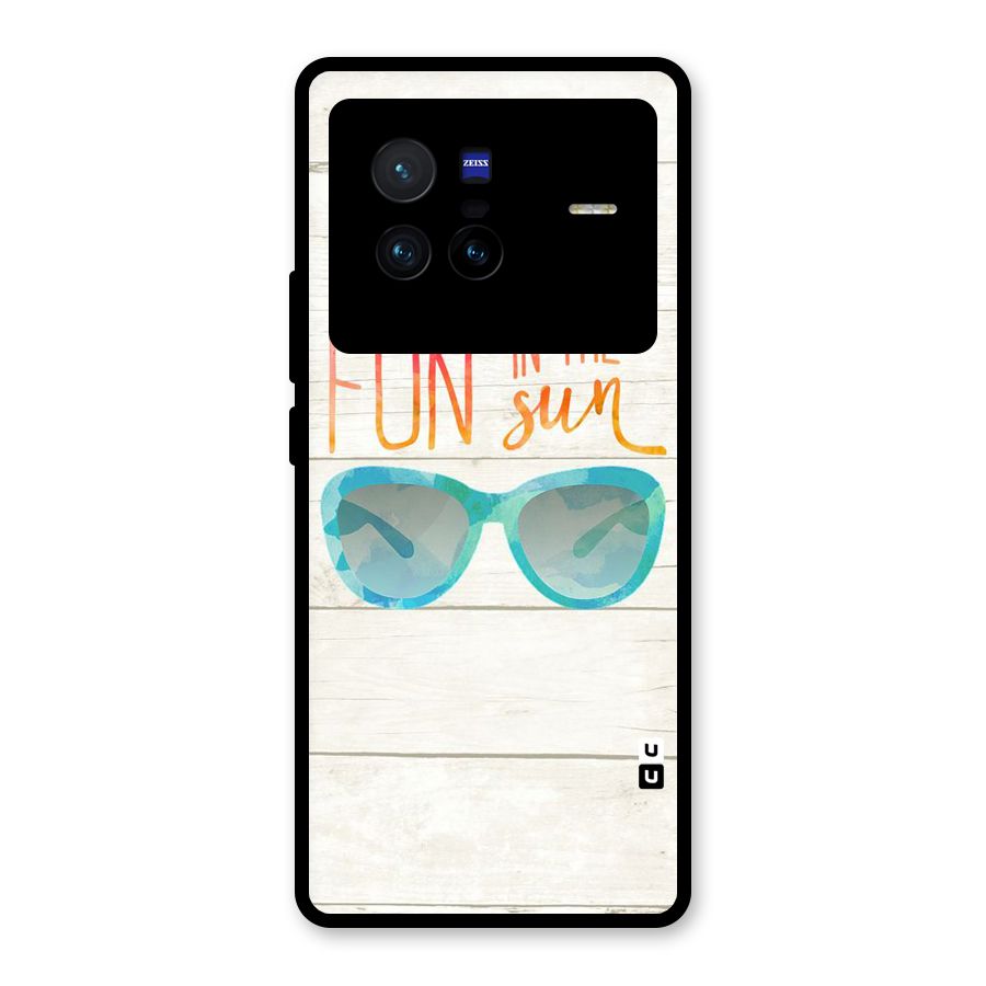 Sun Fun Glass Back Case for Vivo X80