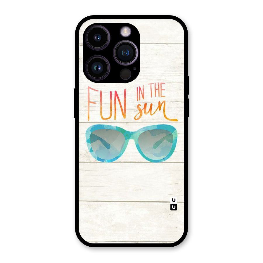Sun Fun Glass Back Case for iPhone 14 Pro