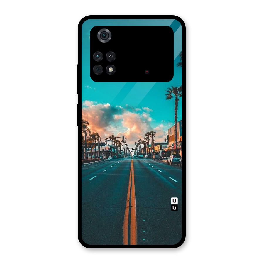 Sundown Road Glass Back Case for Poco M4 Pro 4G
