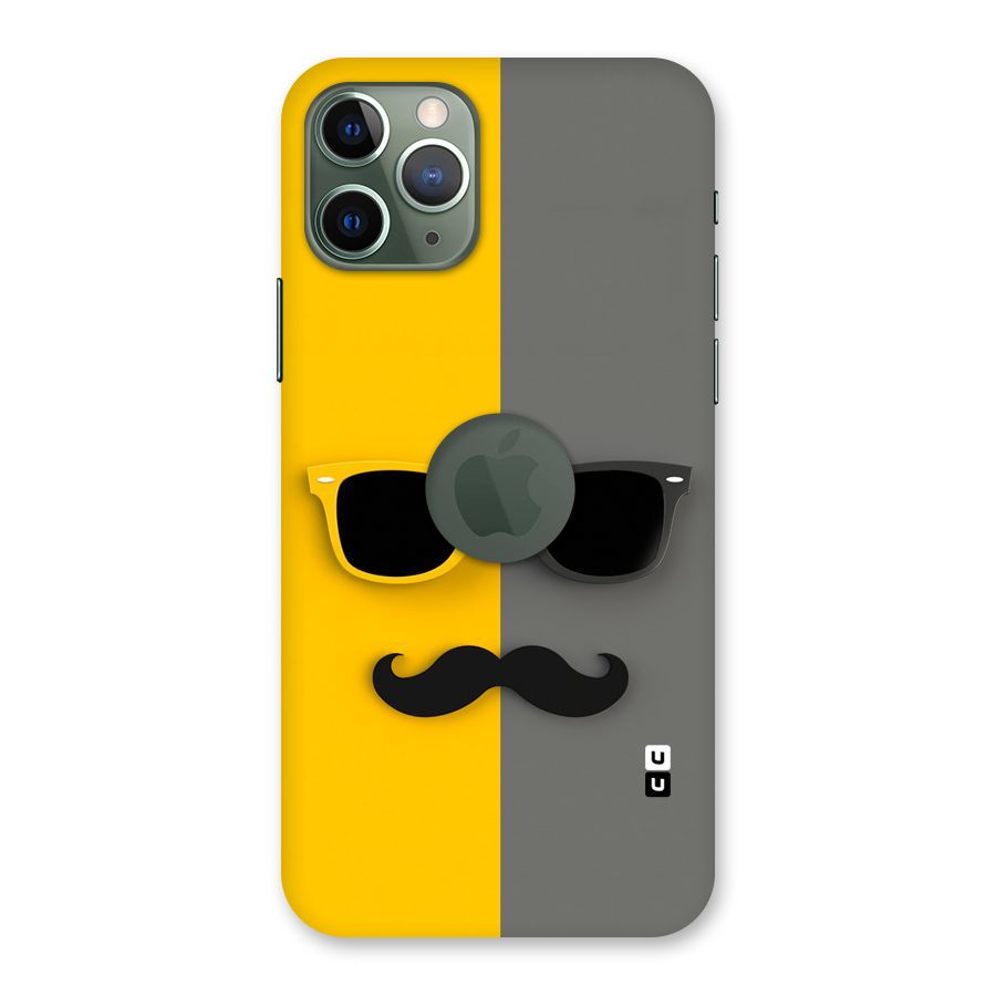 Sunglasses and Moustache Back Case for iPhone 11 Pro Logo  Cut