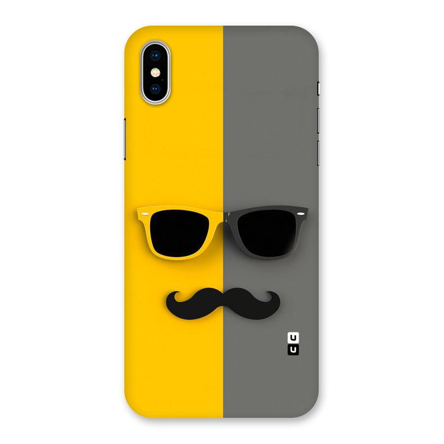 Sunglasses and Moustache Back Case for iPhone XS