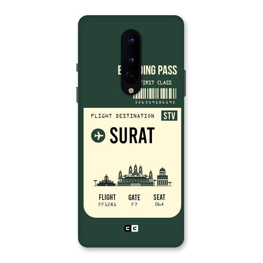 Surat Boarding Pass Back Case for OnePlus 8