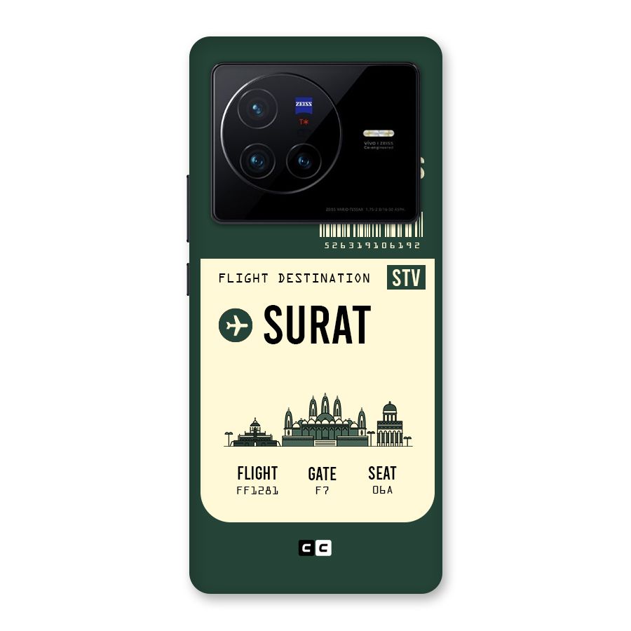 Surat Boarding Pass Back Case for Vivo X80