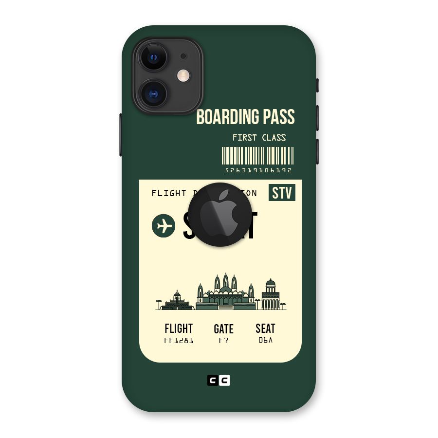 Surat Boarding Pass Back Case for iPhone 11 Logo Cut