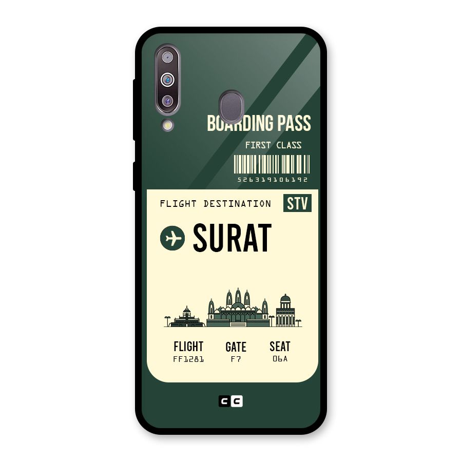 Surat Boarding Pass Glass Back Case for Galaxy M30