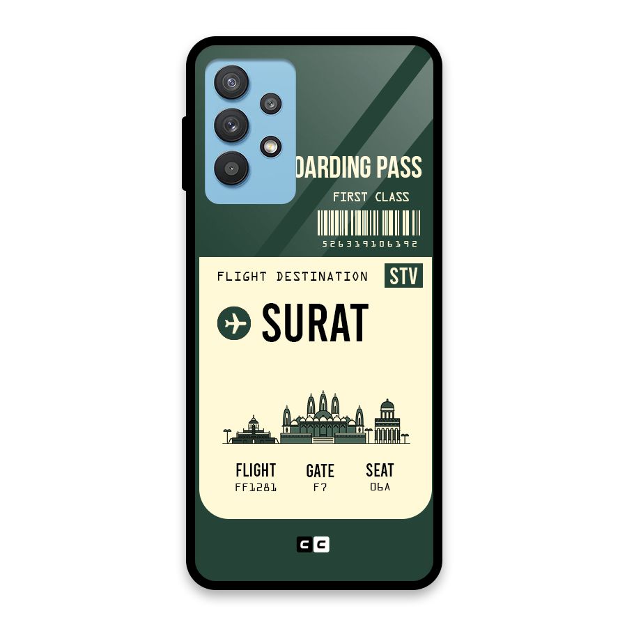 Surat Boarding Pass Glass Back Case for Galaxy M32 5G