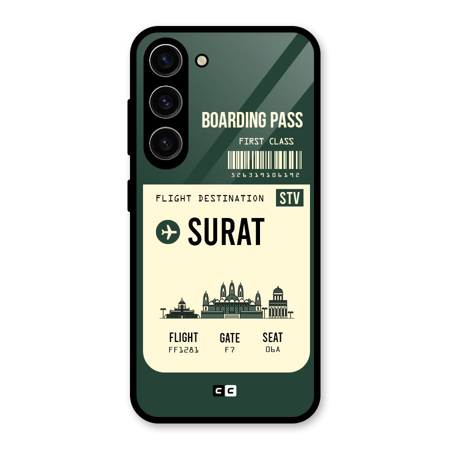 Surat Boarding Pass Glass Back Case for Galaxy S23