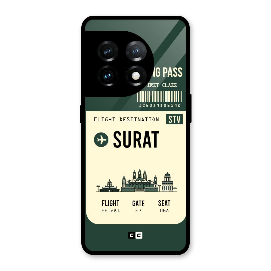 Surat Boarding Pass Glass Back Case for OnePlus 11