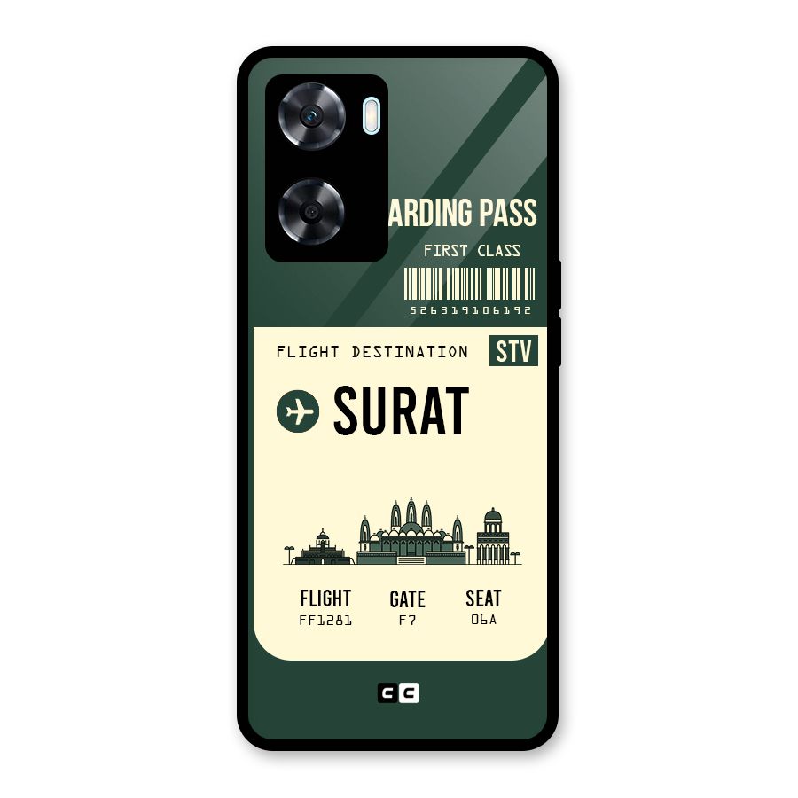 Surat Boarding Pass Glass Back Case for Oppo A77