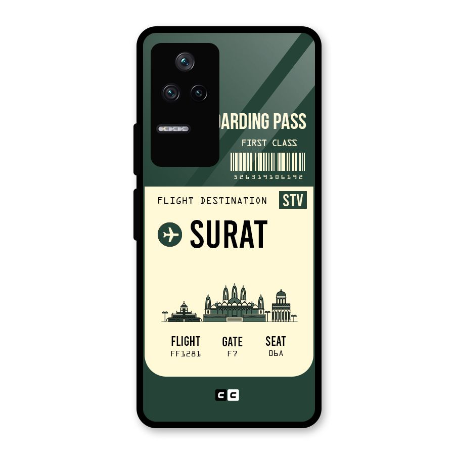 Surat Boarding Pass Glass Back Case for Poco F4 5G