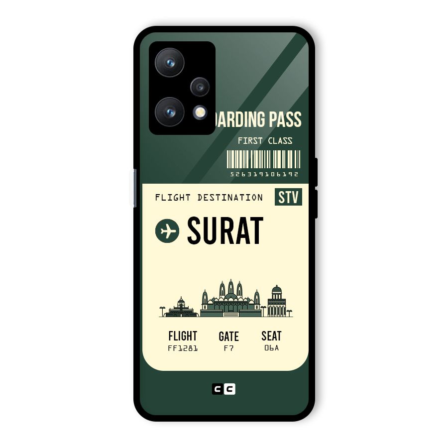 Surat Boarding Pass Glass Back Case for Realme 9 Pro 5G