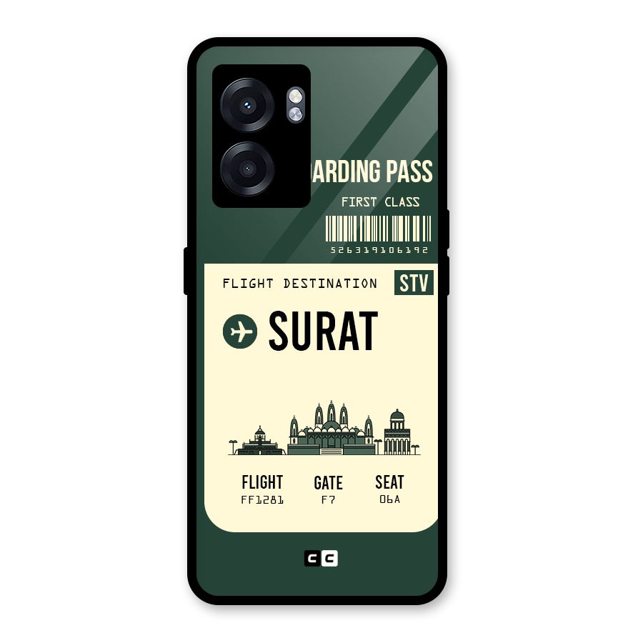 Surat Boarding Pass Glass Back Case for Realme Narzo 50 5G
