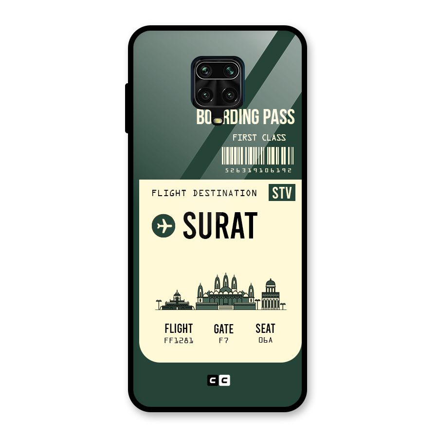 Surat Boarding Pass Glass Back Case for Redmi Note 10 Lite