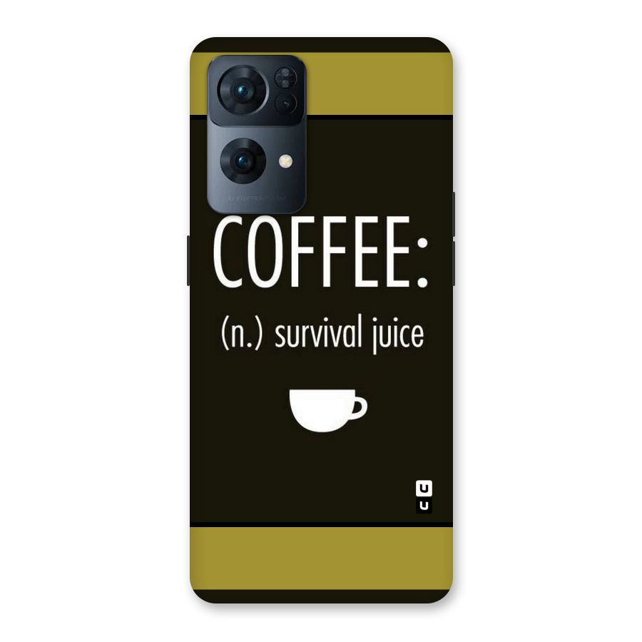 Survival Juice Back Case for Oppo Reno7 Pro 5G