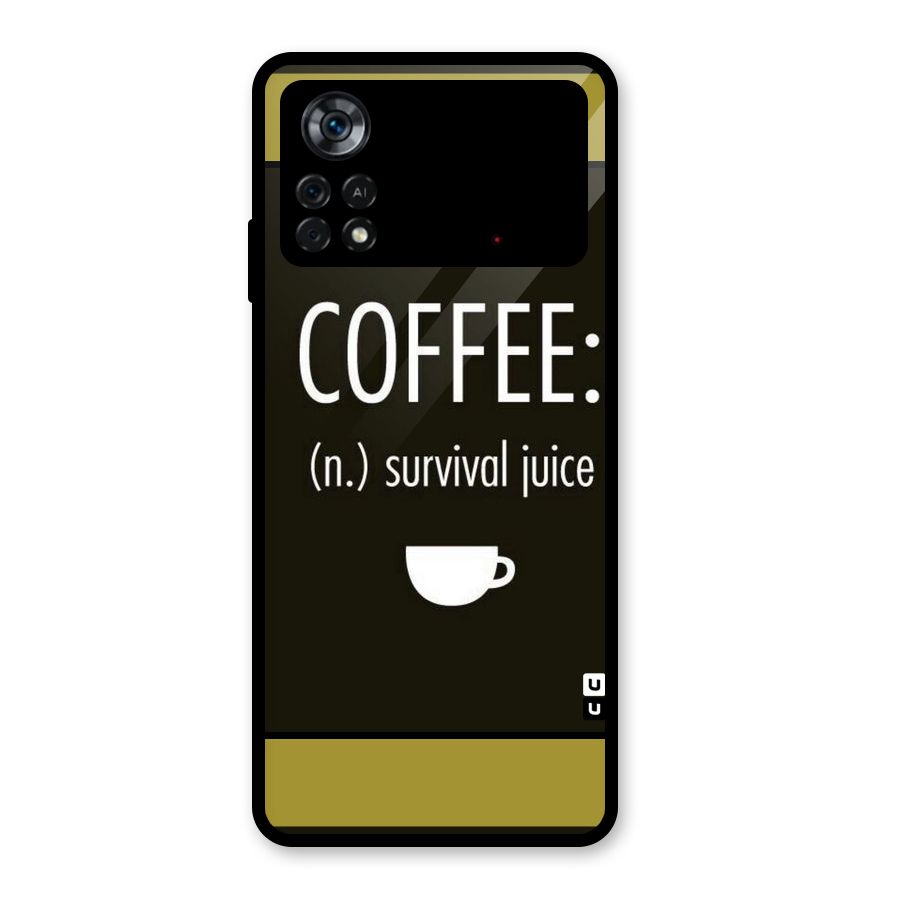 Survival Juice Glass Back Case for Poco X4 Pro 5G