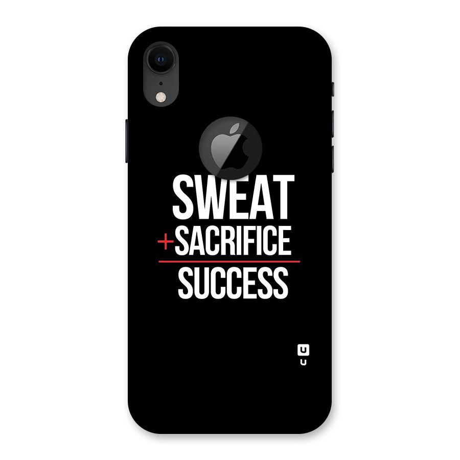 Sweat Sacrifice Success Back Case for iPhone XR Logo Cut