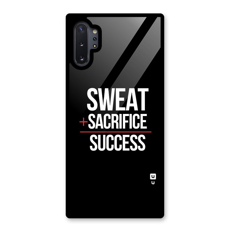 Sweat Sacrifice Success Glass Back Case for Galaxy Note 10 Plus