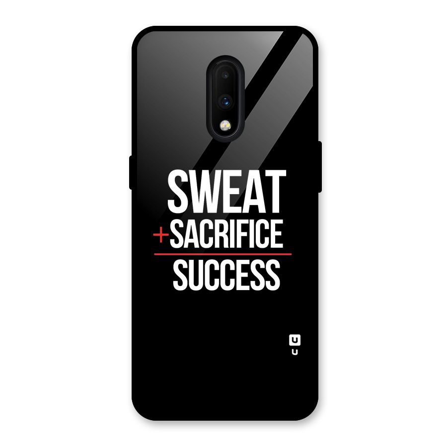 Sweat Sacrifice Success Glass Back Case for OnePlus 7