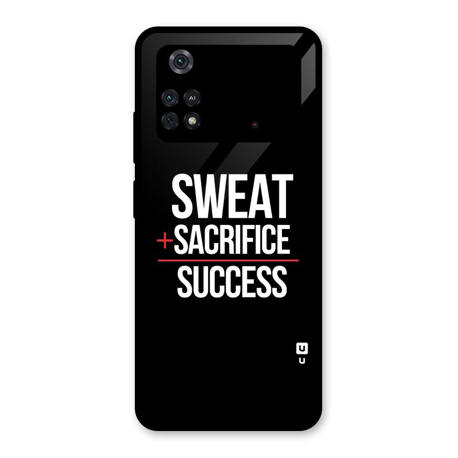 Sweat Sacrifice Success Glass Back Case for Poco M4 Pro 4G