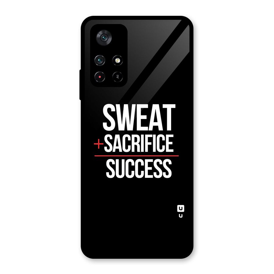 Sweat Sacrifice Success Glass Back Case for Poco M4 Pro 5G