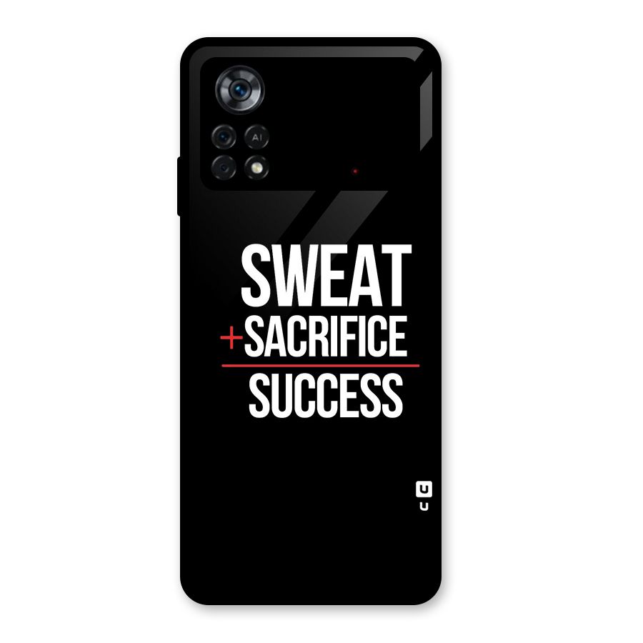 Sweat Sacrifice Success Glass Back Case for Poco X4 Pro 5G