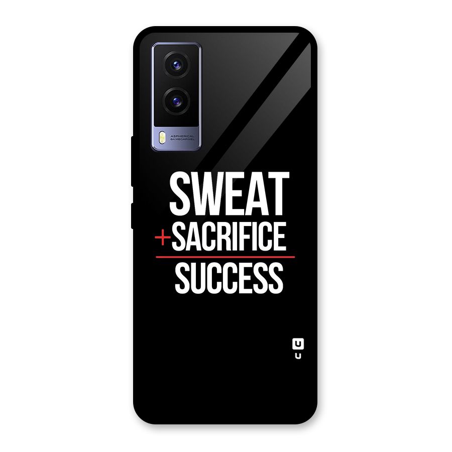 Sweat Sacrifice Success Glass Back Case for Vivo V21e 5G