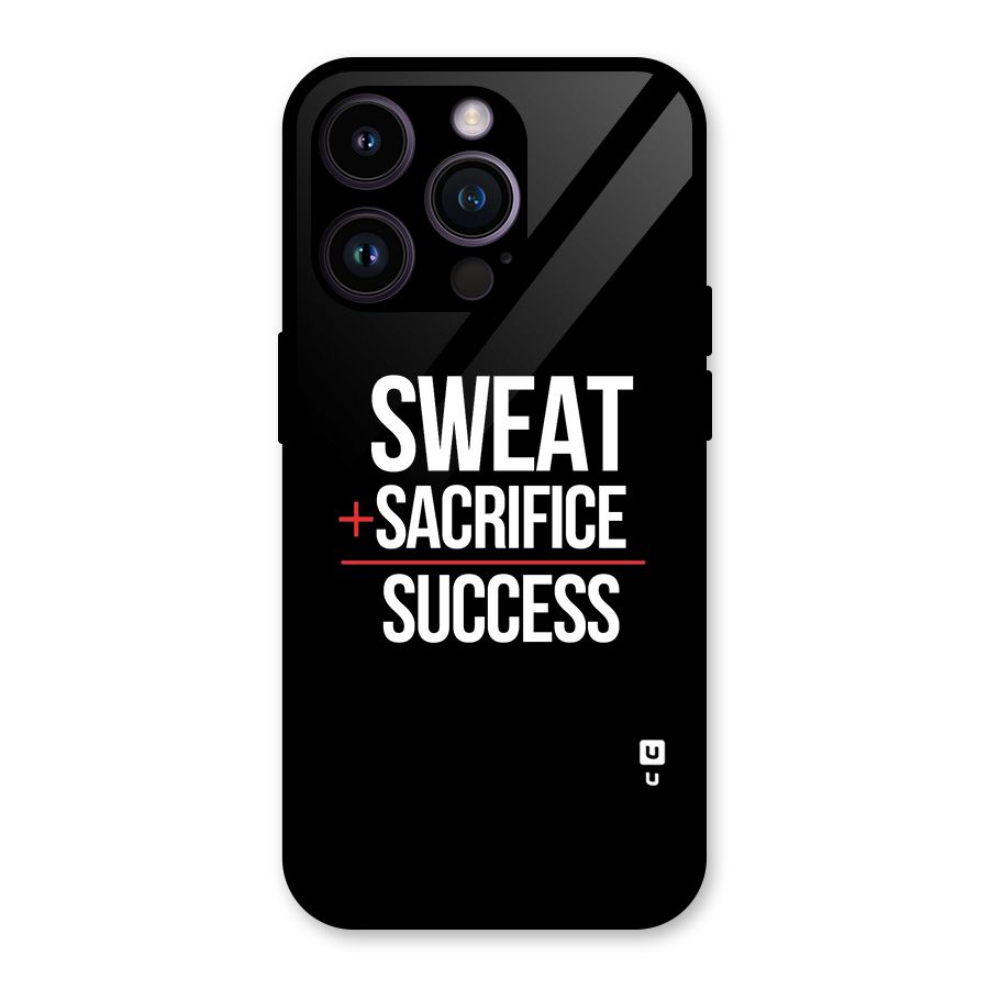 Sweat Sacrifice Success Glass Back Case for iPhone 14 Pro