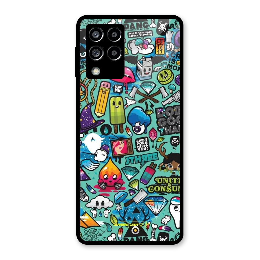 Sweet Candies Glass Back Case for Galaxy M53 5G