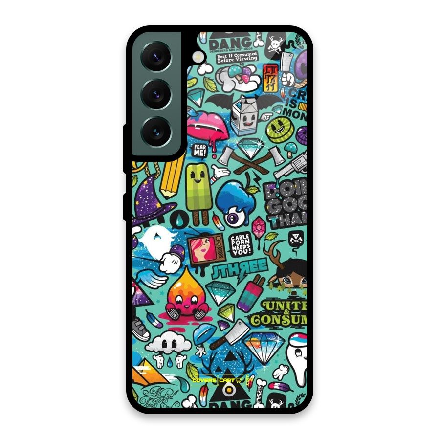 Sweet Candies Glass Back Case for Galaxy S22 5G