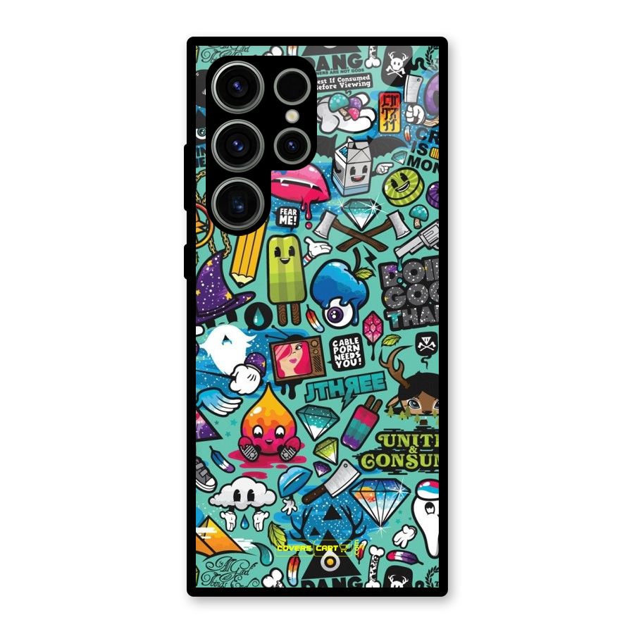 Sweet Candies Glass Back Case for Galaxy S23 Ultra