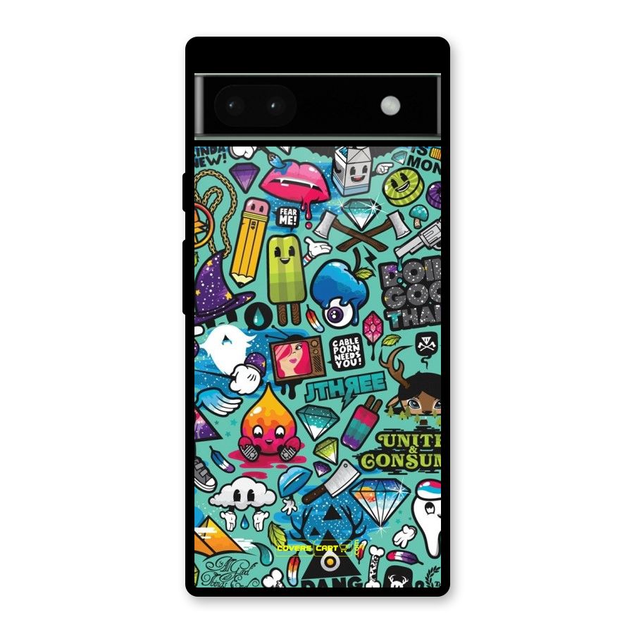 Sweet Candies Glass Back Case for Google Pixel 6a