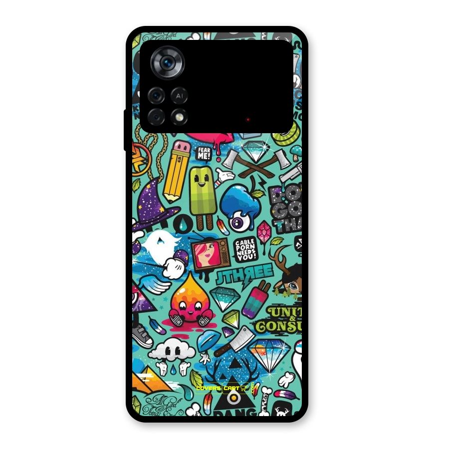 Sweet Candies Glass Back Case for Poco X4 Pro 5G