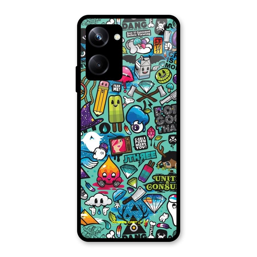 Sweet Candies Glass Back Case for Realme 10 Pro