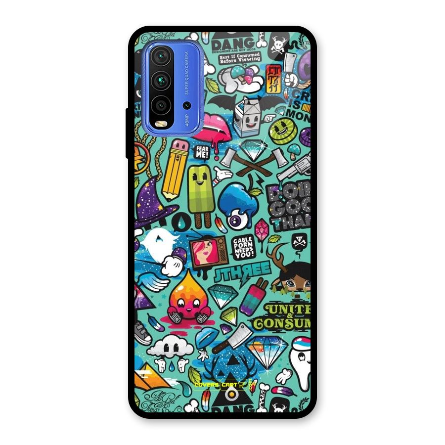 Sweet Candies Glass Back Case for Redmi 9 Power