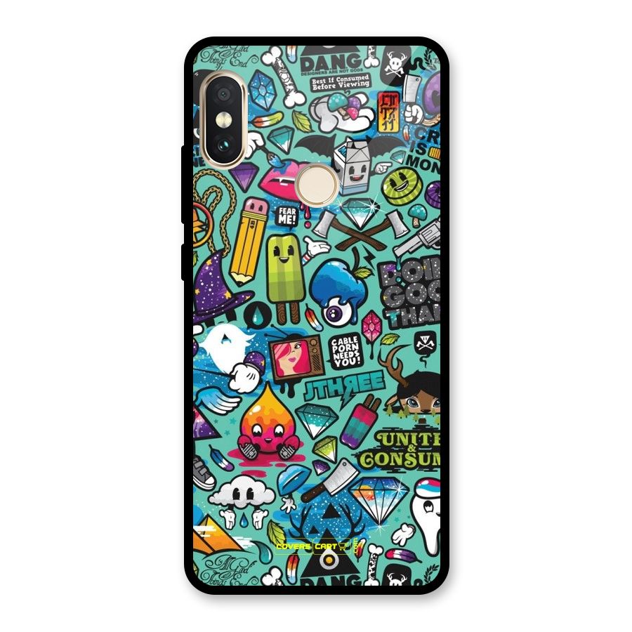 Sweet Candies Glass Back Case for Redmi Note 5 Pro
