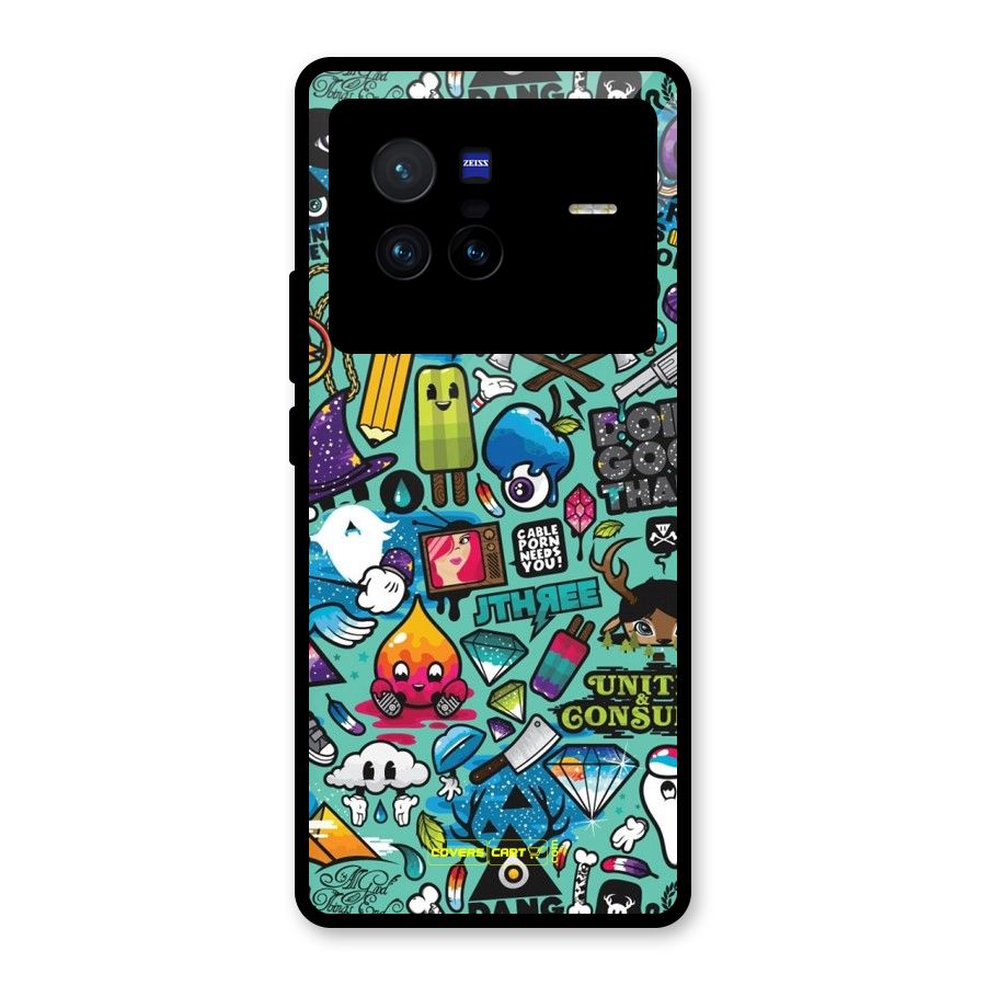 Sweet Candies Glass Back Case for Vivo X80