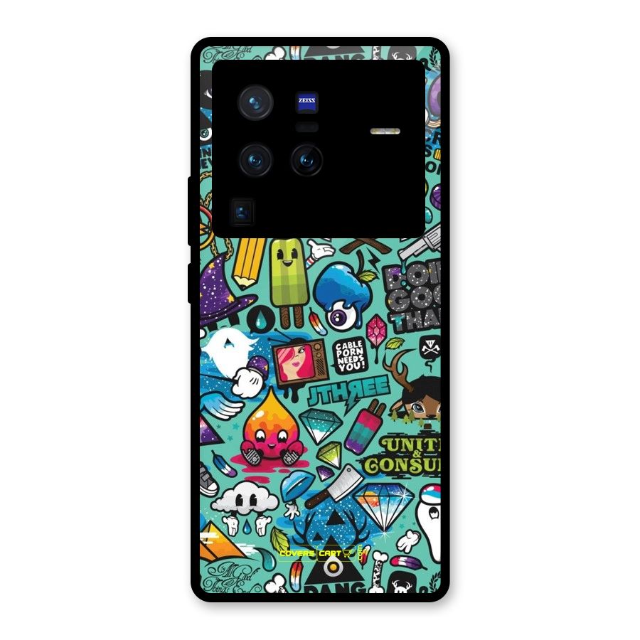 Sweet Candies Glass Back Case for Vivo X80 Pro
