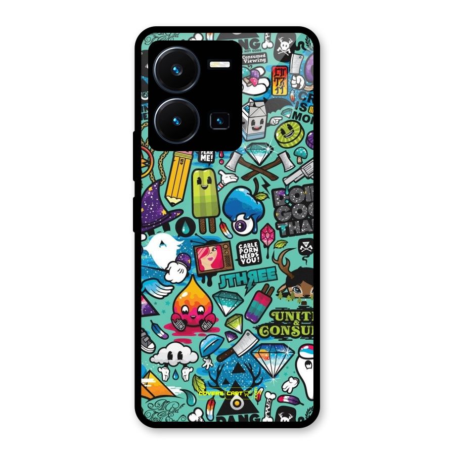 Sweet Candies Glass Back Case for Vivo Y35