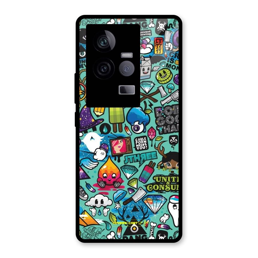 Sweet Candies Glass Back Case for Vivo iQOO 11 5G