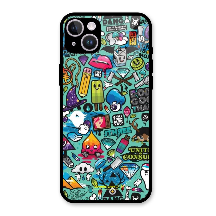 Sweet Candies Glass Back Case for iPhone 14 Plus
