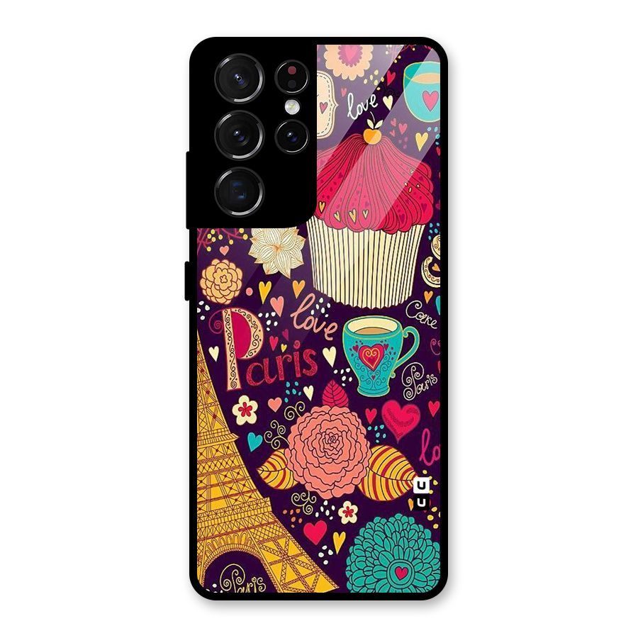 Sweet Love Glass Back Case for Galaxy S21 Ultra 5G
