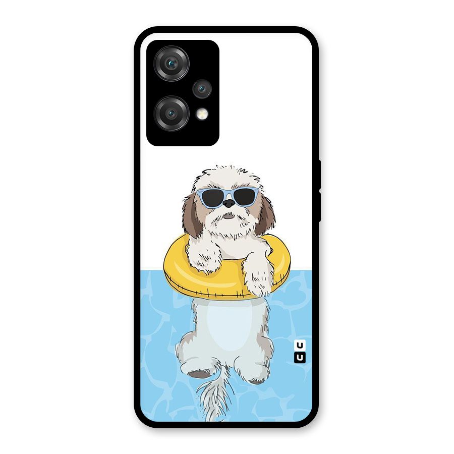 Swimming Doggo Glass Back Case for OnePlus Nord CE 2 Lite 5G